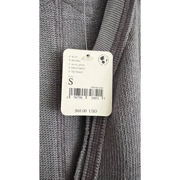 Free People, Anyway Tee- Misty Plum, Size Small. New. - Picture 4 of 7